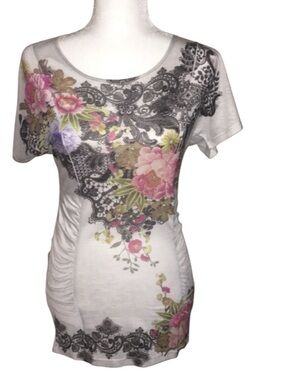 Forever 21 Flowered Fitted Top